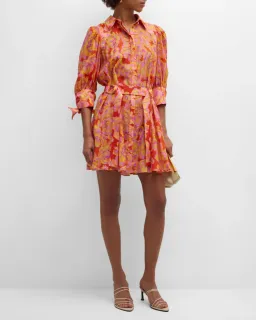 Acler Merrylands Mini Shirtdress Summer Bloom Size 8 for rent on The Volte - image 1
