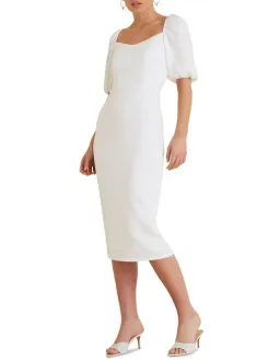Seed Heritage Square Neck Slimline Dress White Size 6  for rent on The Volte - image 1