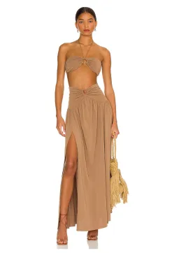 Bec & Bridge Vixen Bandeau and Maxi Skirt Set in Sepia Brown Size AU 8 for rent on The Volte - image 1