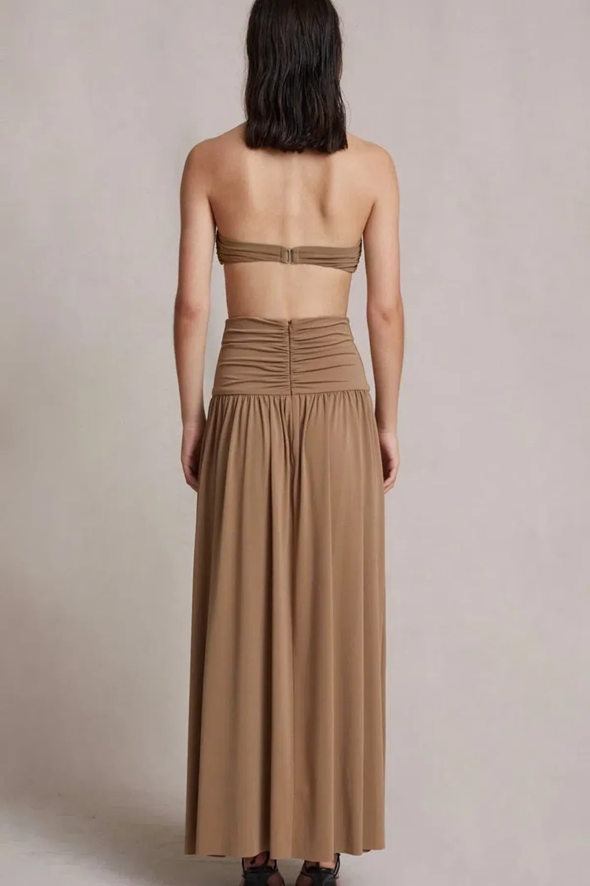 Bec & Bridge Vixen Bandeau and Maxi Skirt Set in Sepia Brown Size AU 8 - Image 3