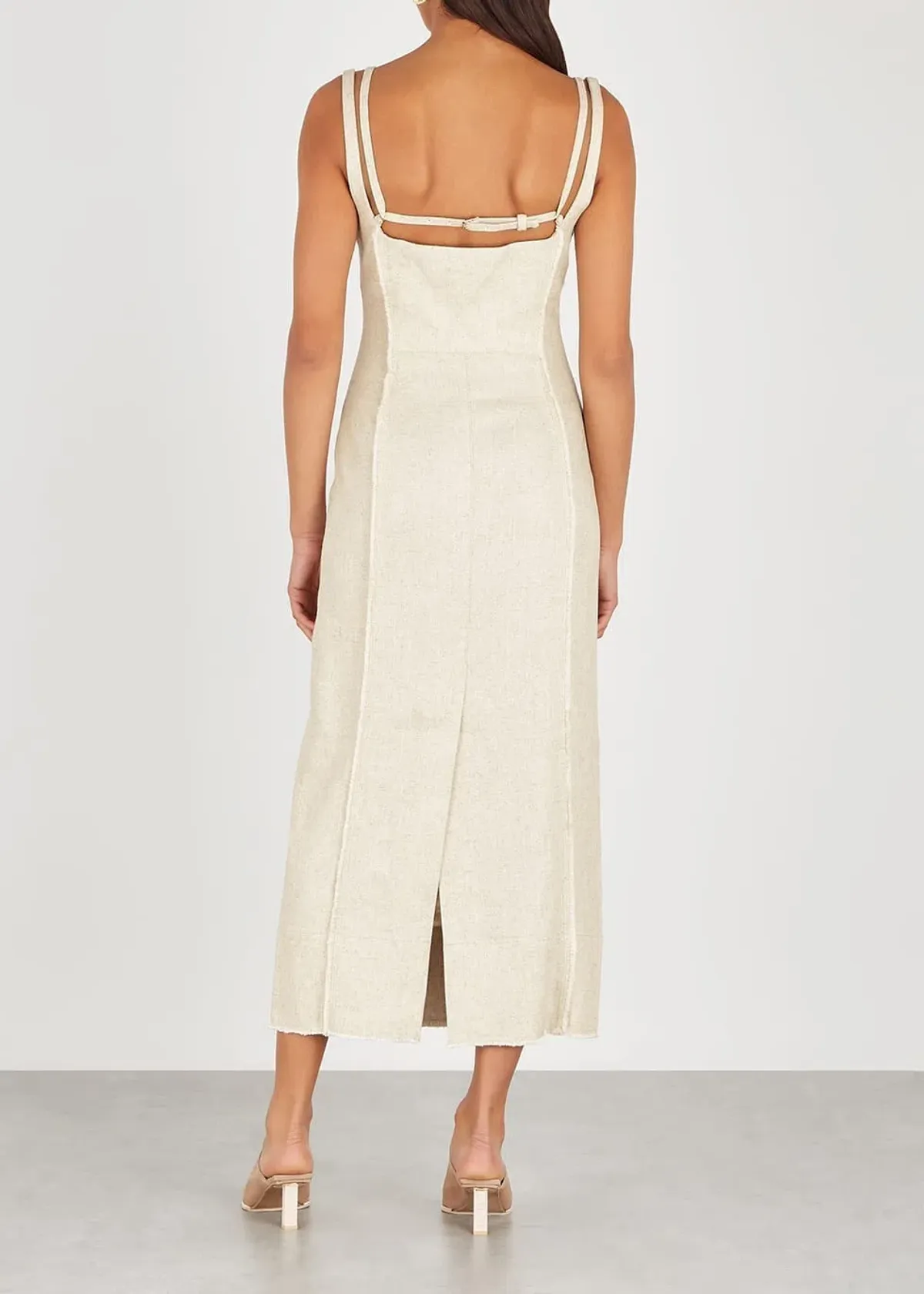 Jacquemus La Robe Valerie Dress Nude Size 34/AU 6 - Image 4
