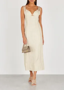 Jacquemus La Robe Valerie Dress Nude Size 34/AU 6 for rent on The Volte - image 3