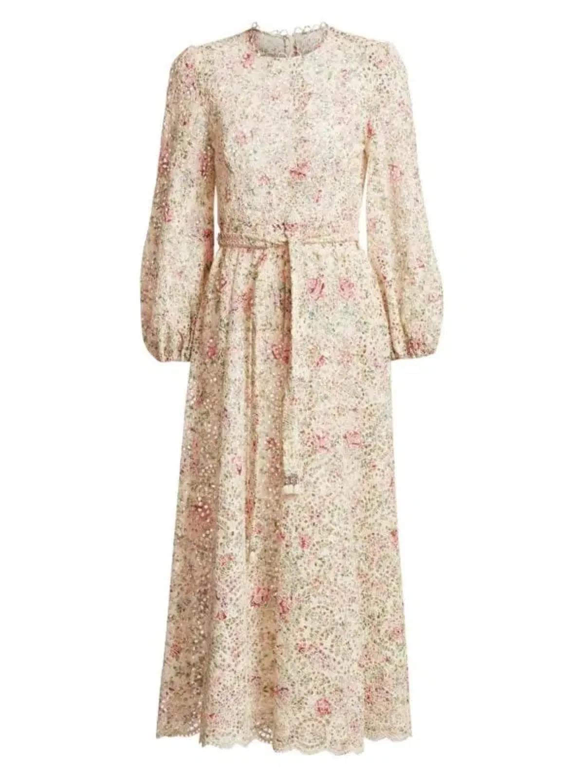 Zimmermann Honour High Neck Dress Cream Floral Size 1/AU 10 - Image 5
