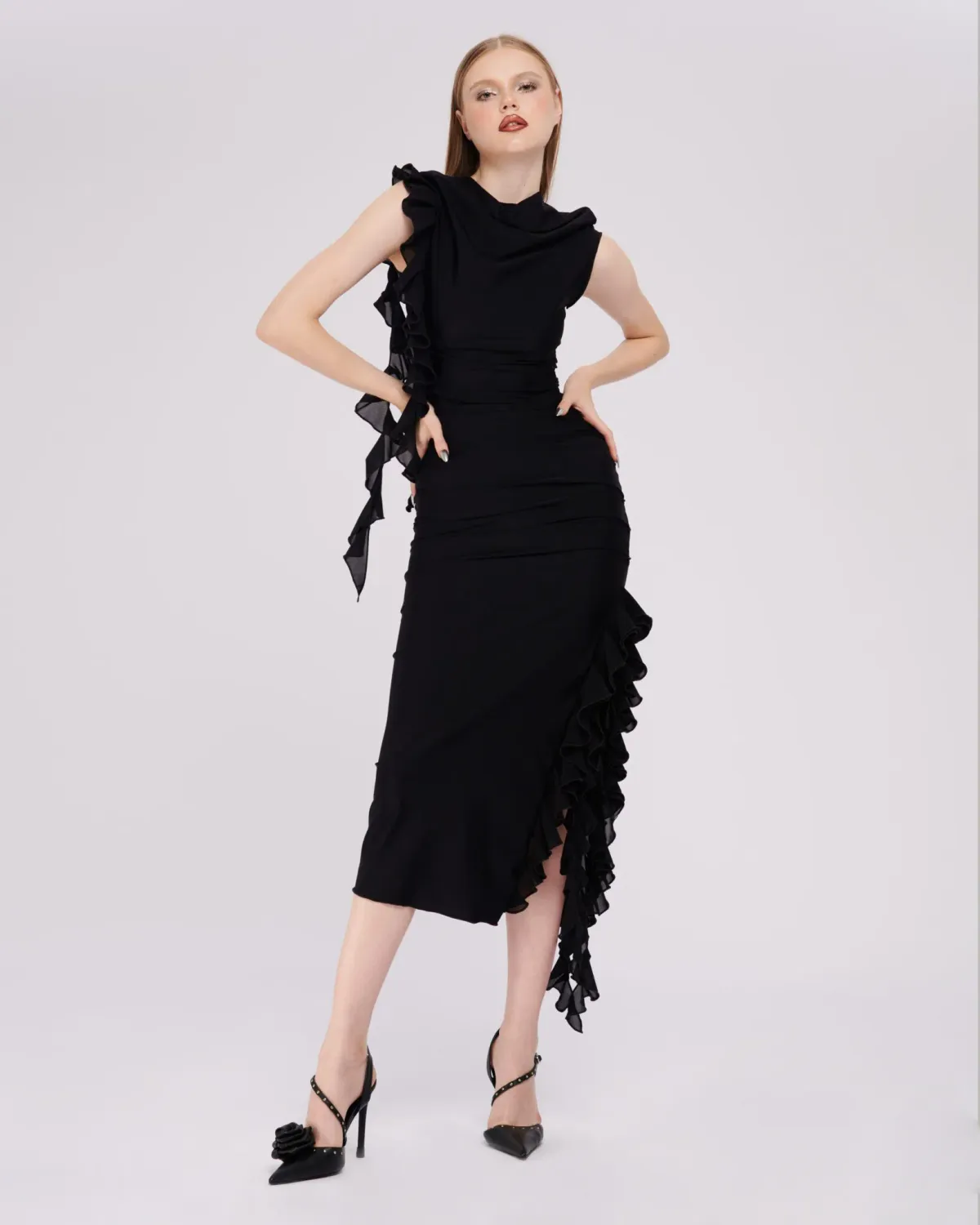 Fanci Club The Assassin Long Dress Black Size 6 - Image 2