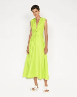 Cue Ultralime Keyhole Midi Dress Green Size 8 for rent on The Volte - image 1