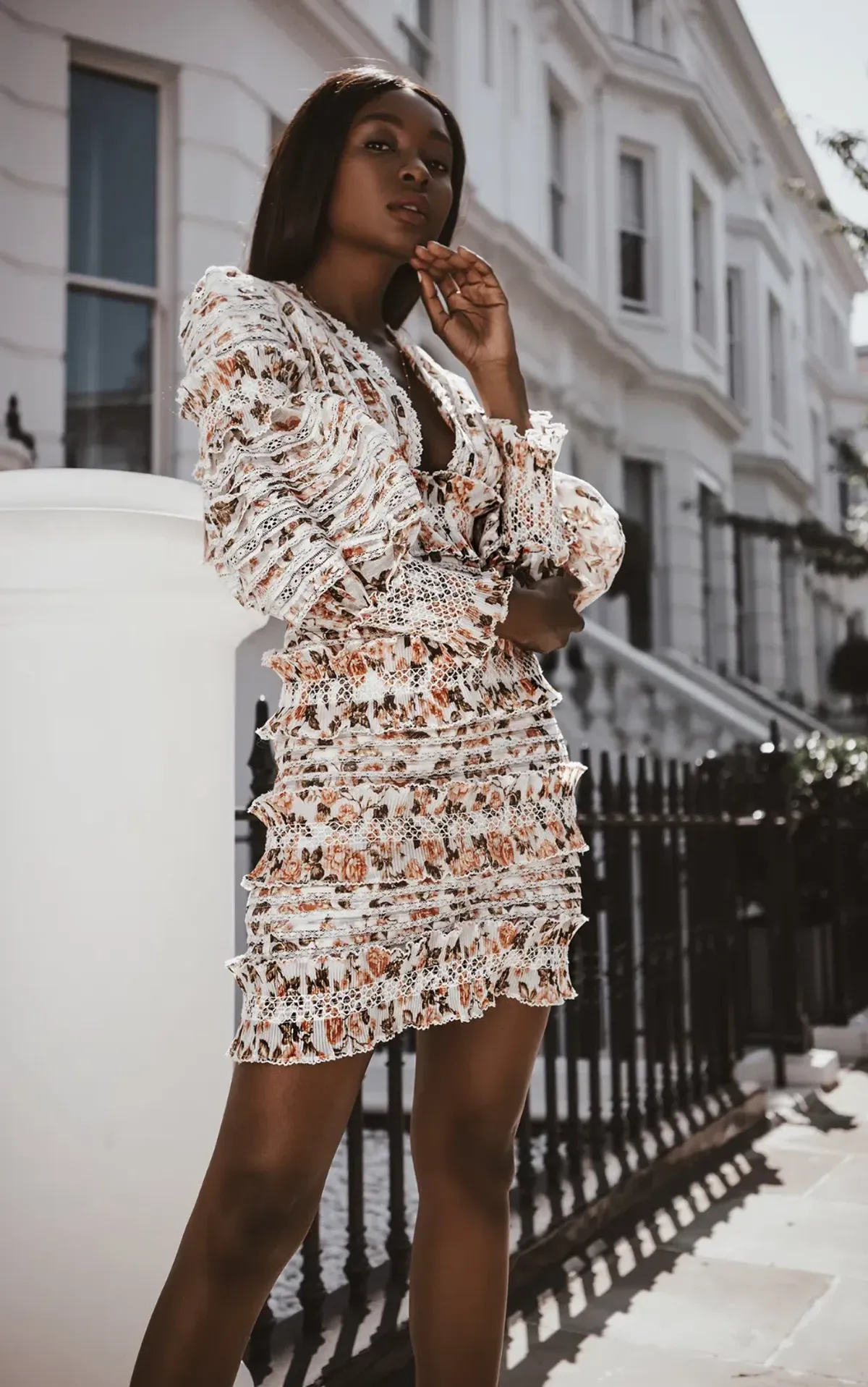 Zimmermann Radiate Smocked Mini Dress Print Size 3/ Au 12  - Image 2