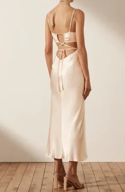 Shona Joy La Lune Backless Midi Dress Cream Size 10 for rent on The Volte - image 3