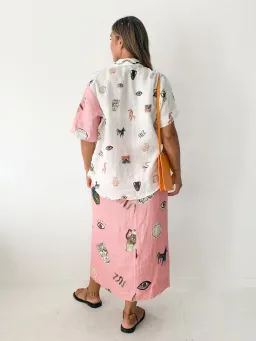 Alemais Cleo Shirt Pink Size AU 12 for rent on The Volte - image 3