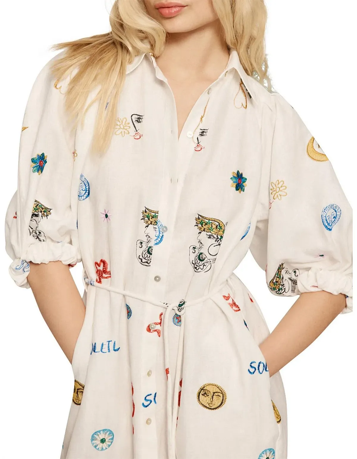 Alemais Soleil Shirtdress Multi Size AU 12 - Image 4