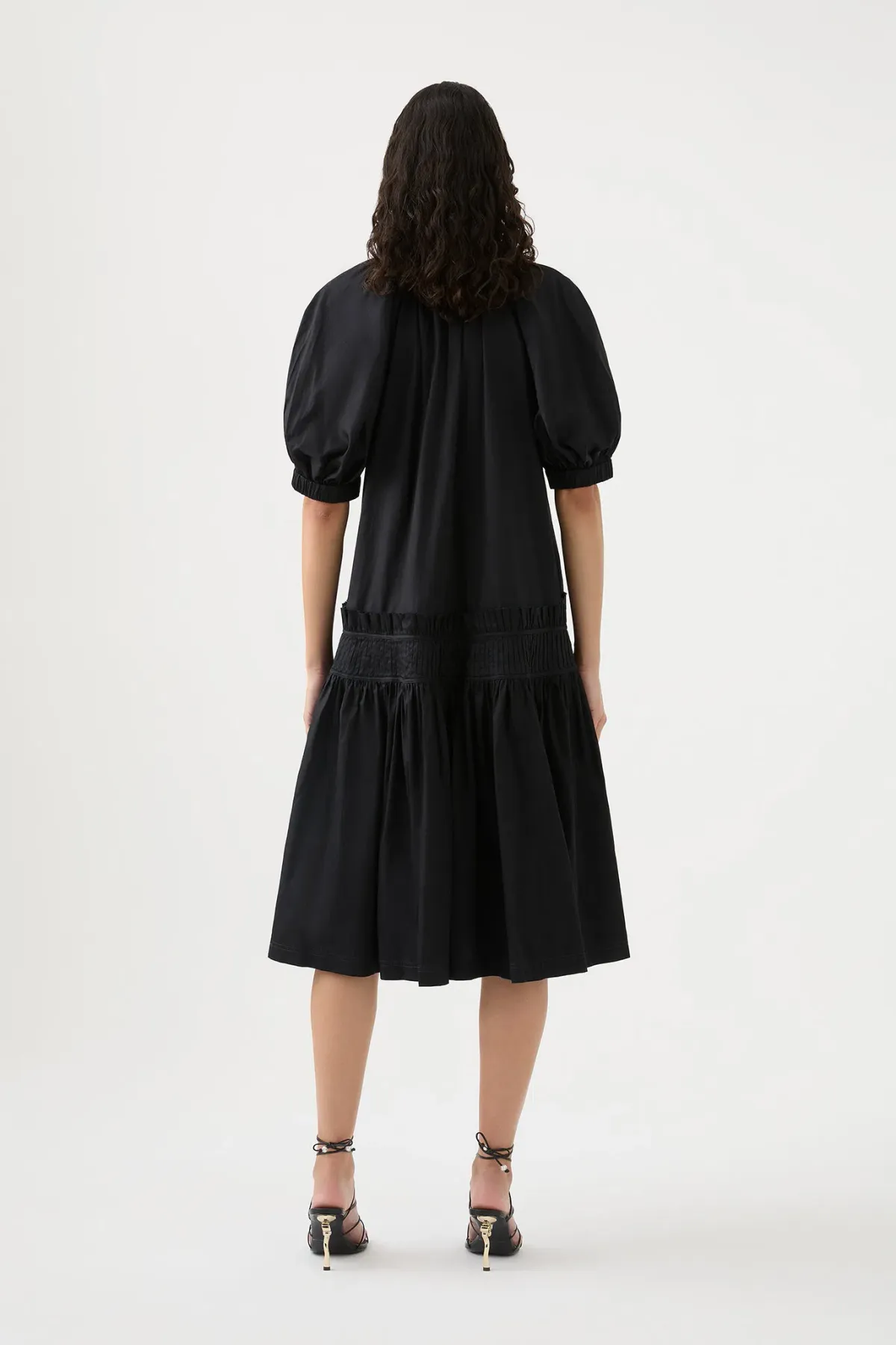 Aje Novella Midi Smock Dress Black Size AU 14 - Image 2