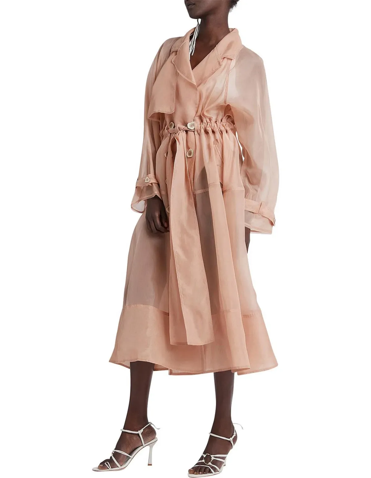 Aje Riviera Trench Coat in light Beige in Size AU 8 - Image 4