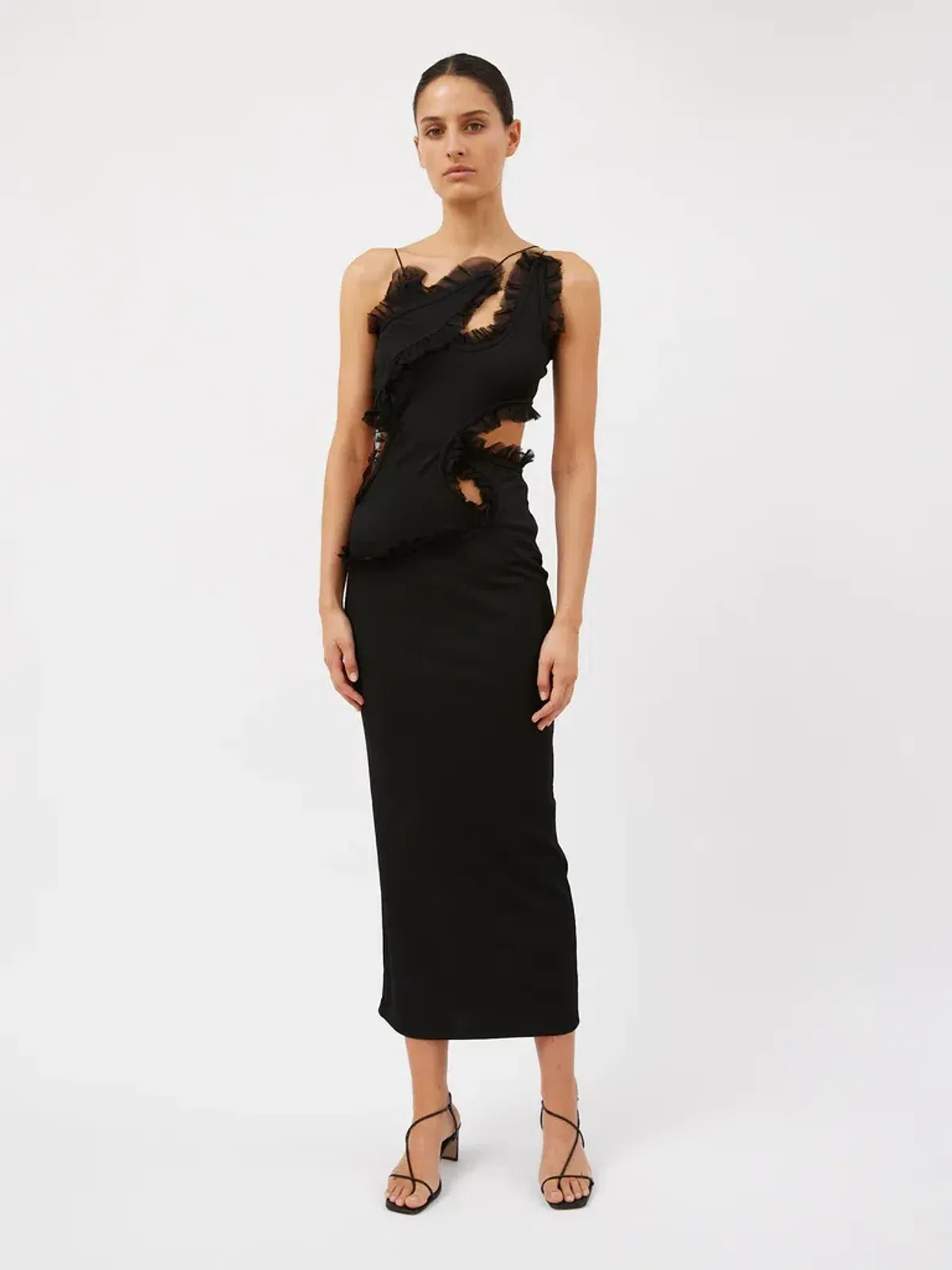 Christopher Esber Carina Interlinked Dress Black Size AU 12 - Image 1