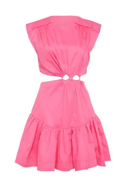 AJE Solstice Cut Out Ring Dress Pink Size 6  for rent on The Volte - image 4