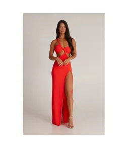 Melani the Label Eve Gown Tangerine Size 8  for rent on The Volte - image 6