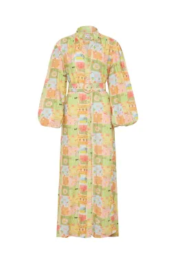 Palm Noosa Noddy Dress Noosa Tiles Print Multi Size AU 10 for rent on The Volte - image 4