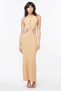 Manning Cartell Beyond Limits Knit Dress in Taupe Size AU 8 for rent on The Volte - image 1