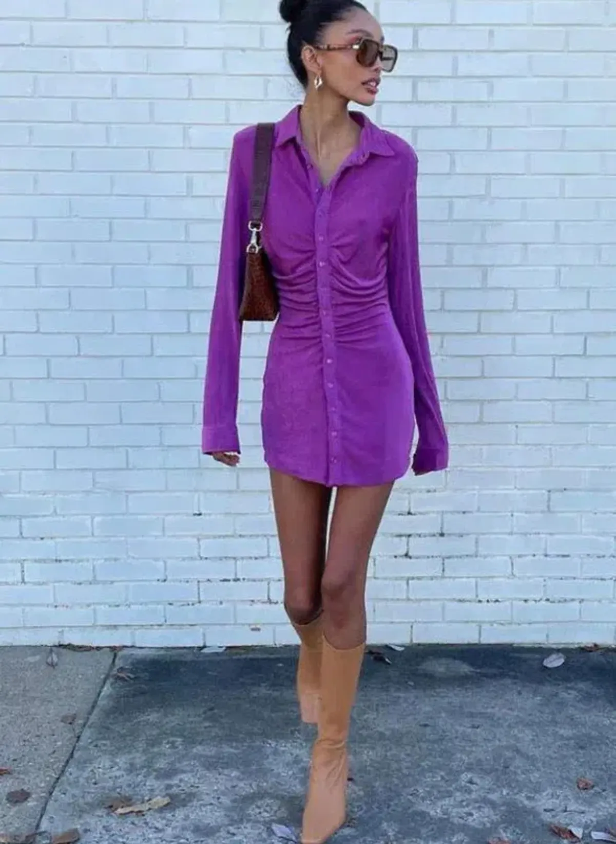 With Jean Purple Andy Dress Purple Size AU 8 - Image 2