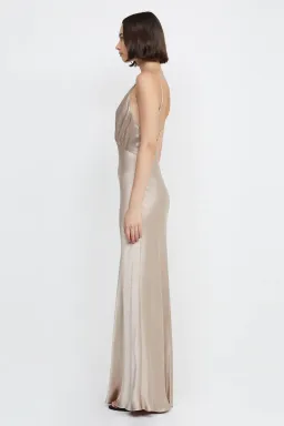 Bec & Bridge Lorelai V Maxi Dress Smoke Taupe Size 8  for rent on The Volte - image 2