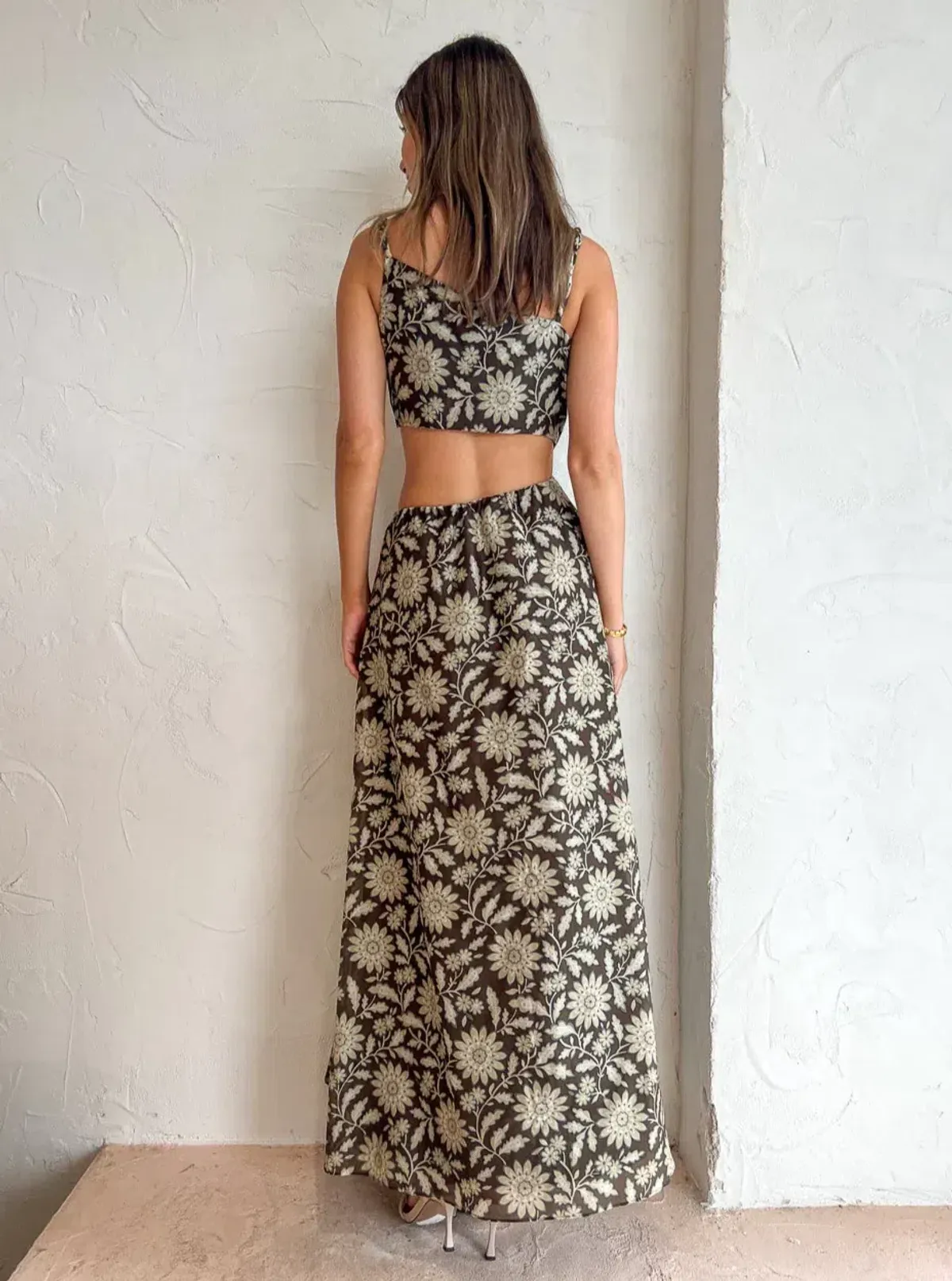 Sir the Label Xanita Asymmetrical Cut Out Dress Floral Size 2/AU 10 - Image 3