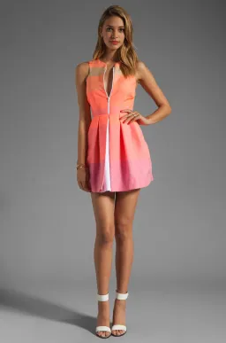 Camilla and Marc Pink Antoinette Mini Dress Multi Size 10 for rent on The Volte - image 1