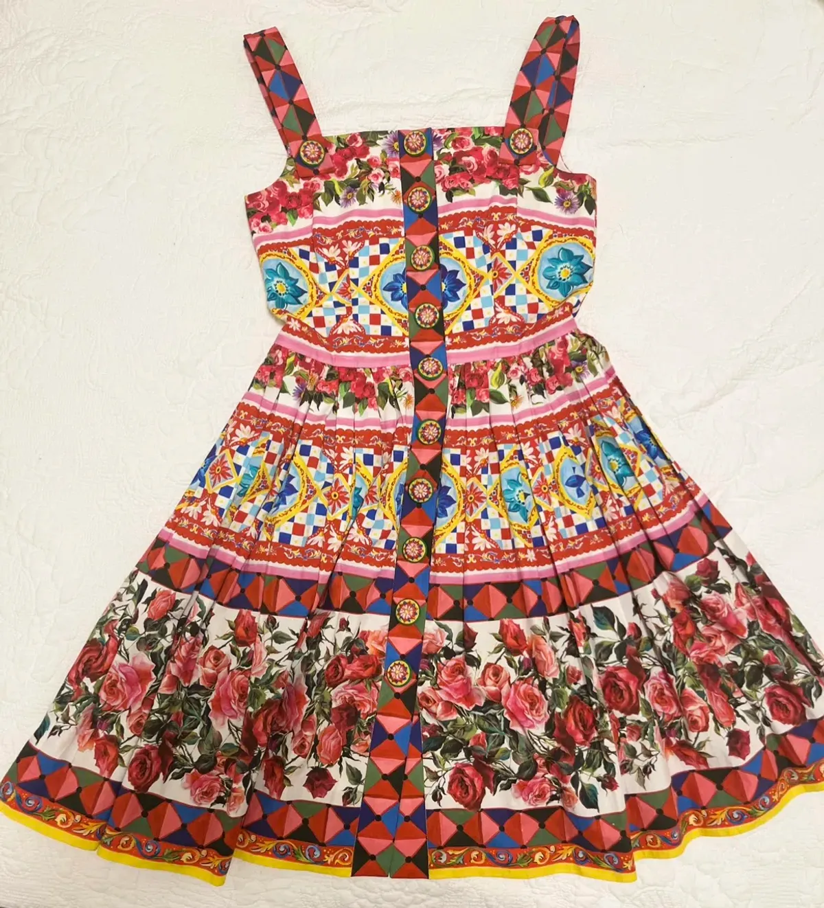 Dolce & Gabbana Mambo Dress Mambo Print/Multi Size 8 - Image 5