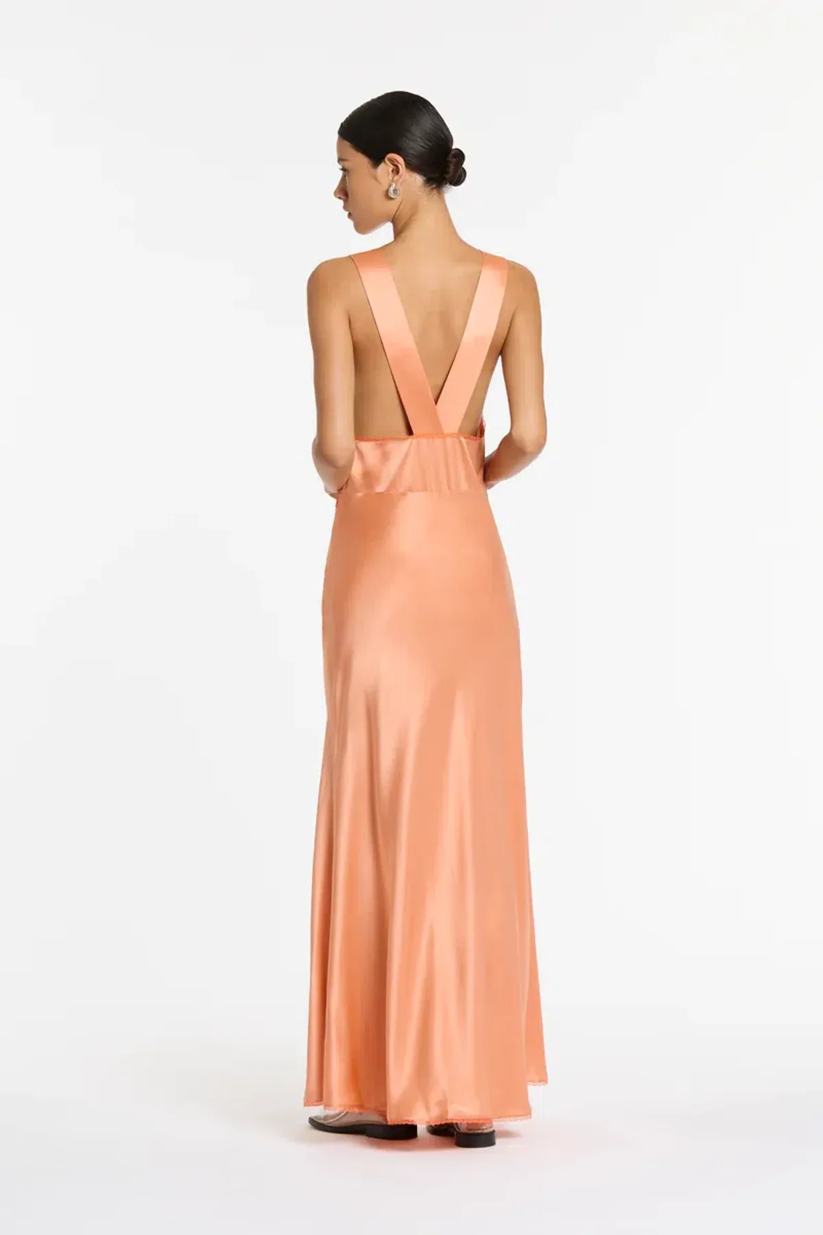 Sir The Label Aries Cut Out Gown Peach Size 6 - Image 3