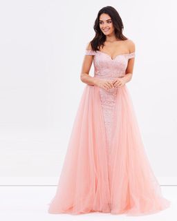 Bariano Gown with Detachable Tulle Skirt size 6 for rent on The Volte - image 1
