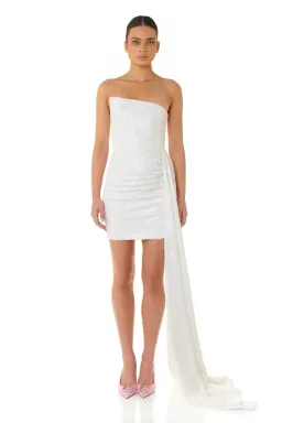 Eliya the Label Kamilla Dress White Sequin Size XL/Au 14 for rent on The Volte - image 1