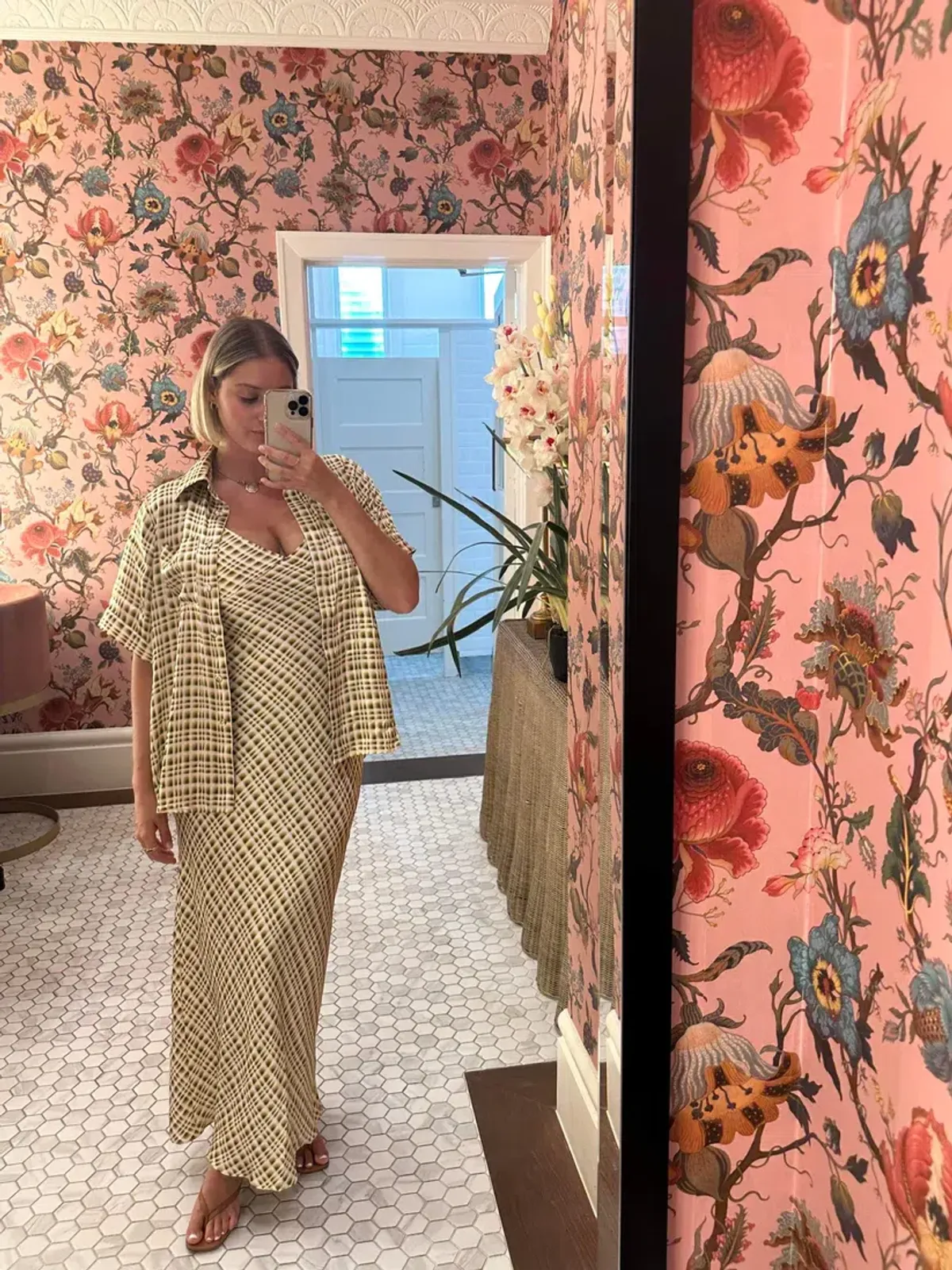 DISSH Dilan Slip Dress and Shirt Set Print Size 10 - Image 3