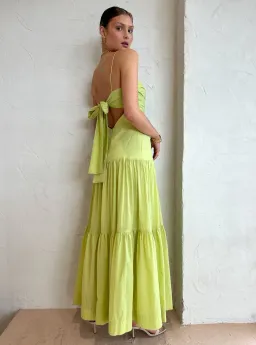 Bec & Bridge Solstice Drop Maxi Dress Green Size 6 for rent on The Volte - image 4