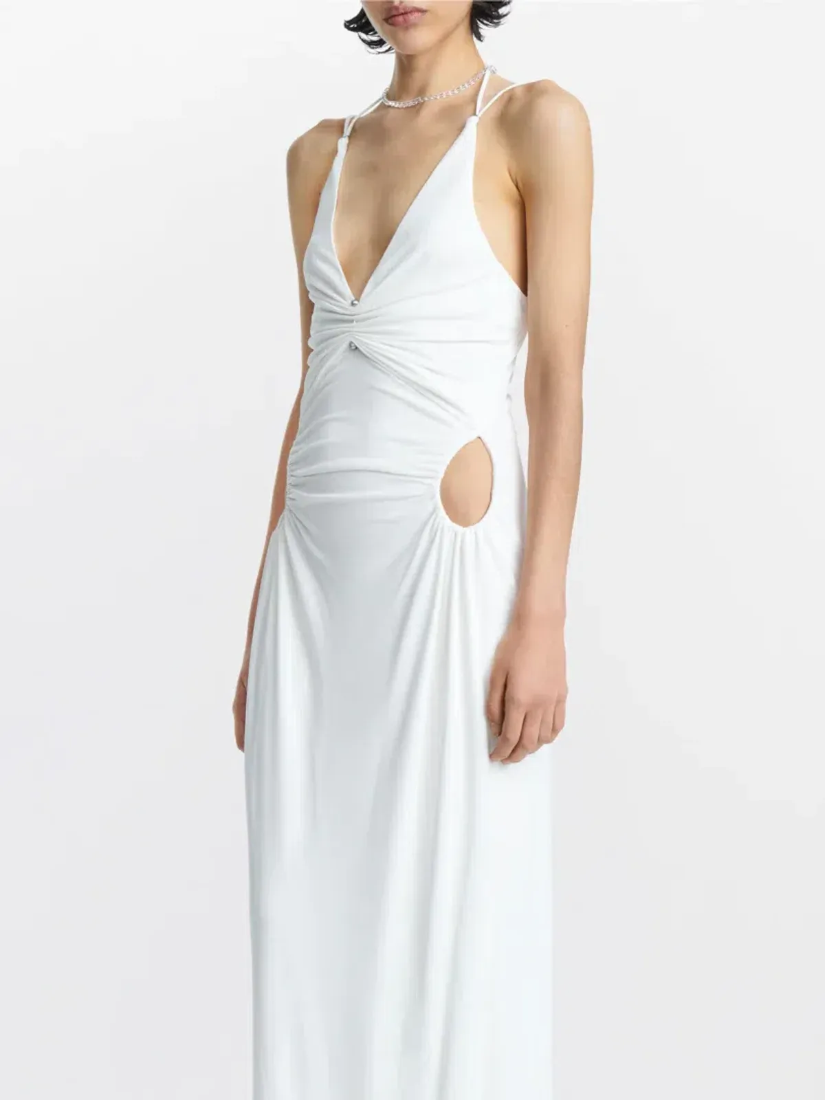Dion Lee Rivet Pierced Dress White Size 6 - Image 2