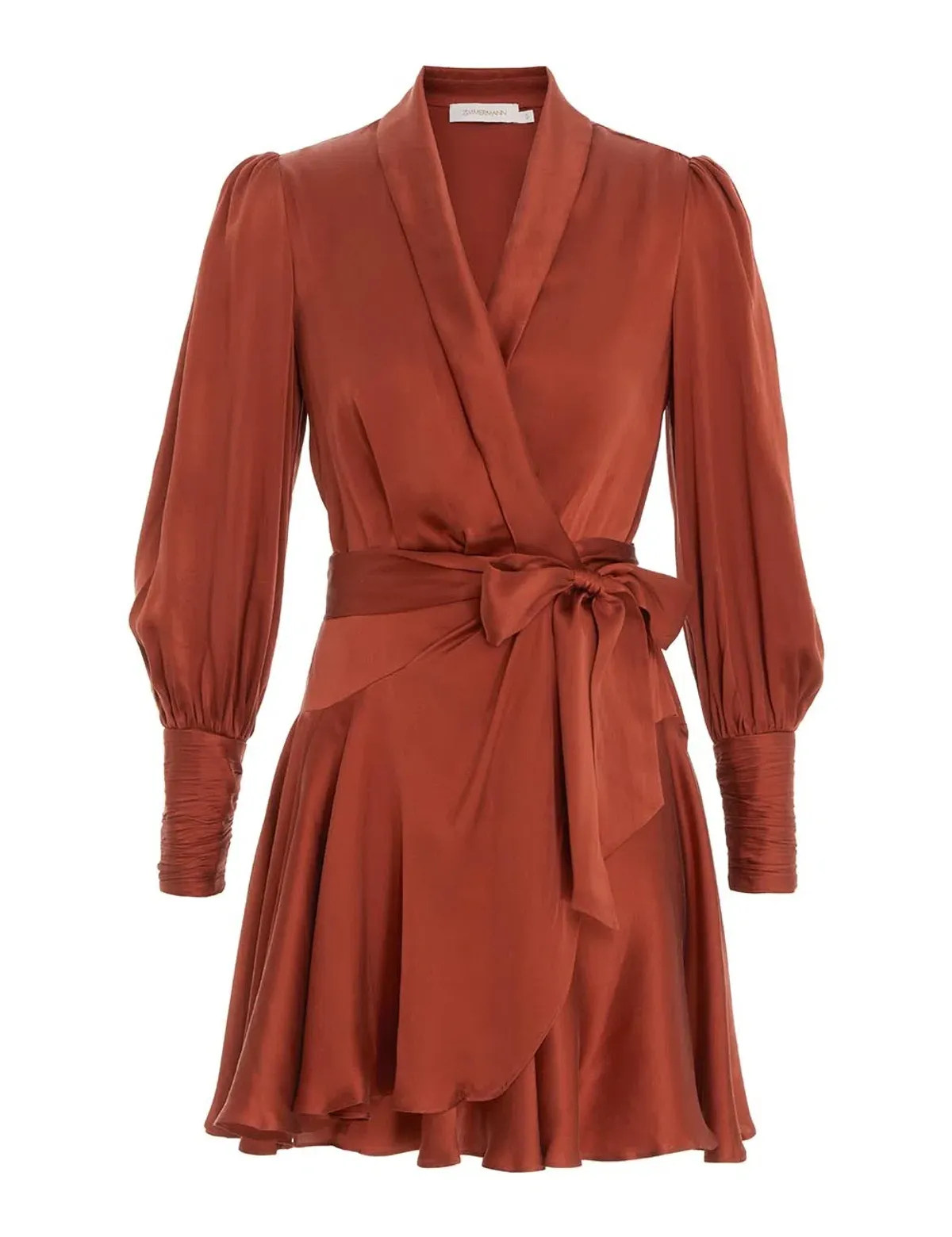 Zimmermann Silk Wrap Mini Dress Sienna Size 1 / Au 10 - Image 3
