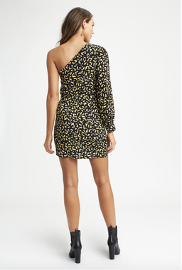Kookai LEOPARD ONE SHOULDER DRESS SIZE 38 for rent on The Volte - image 3