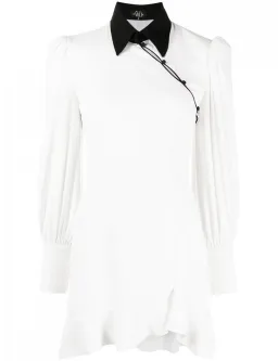 De La Vali Martini Long Sleeve Mini Dress White Size 10 for rent on The Volte - image 2