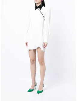 De La Vali Martini Long Sleeve Mini Dress White Size 10 for rent on The Volte - image 1
