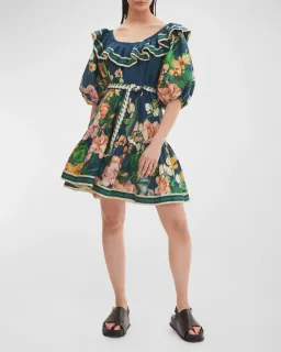 Alemais Lyla Dress Blue/Floral Size 10 for rent on The Volte - image 1