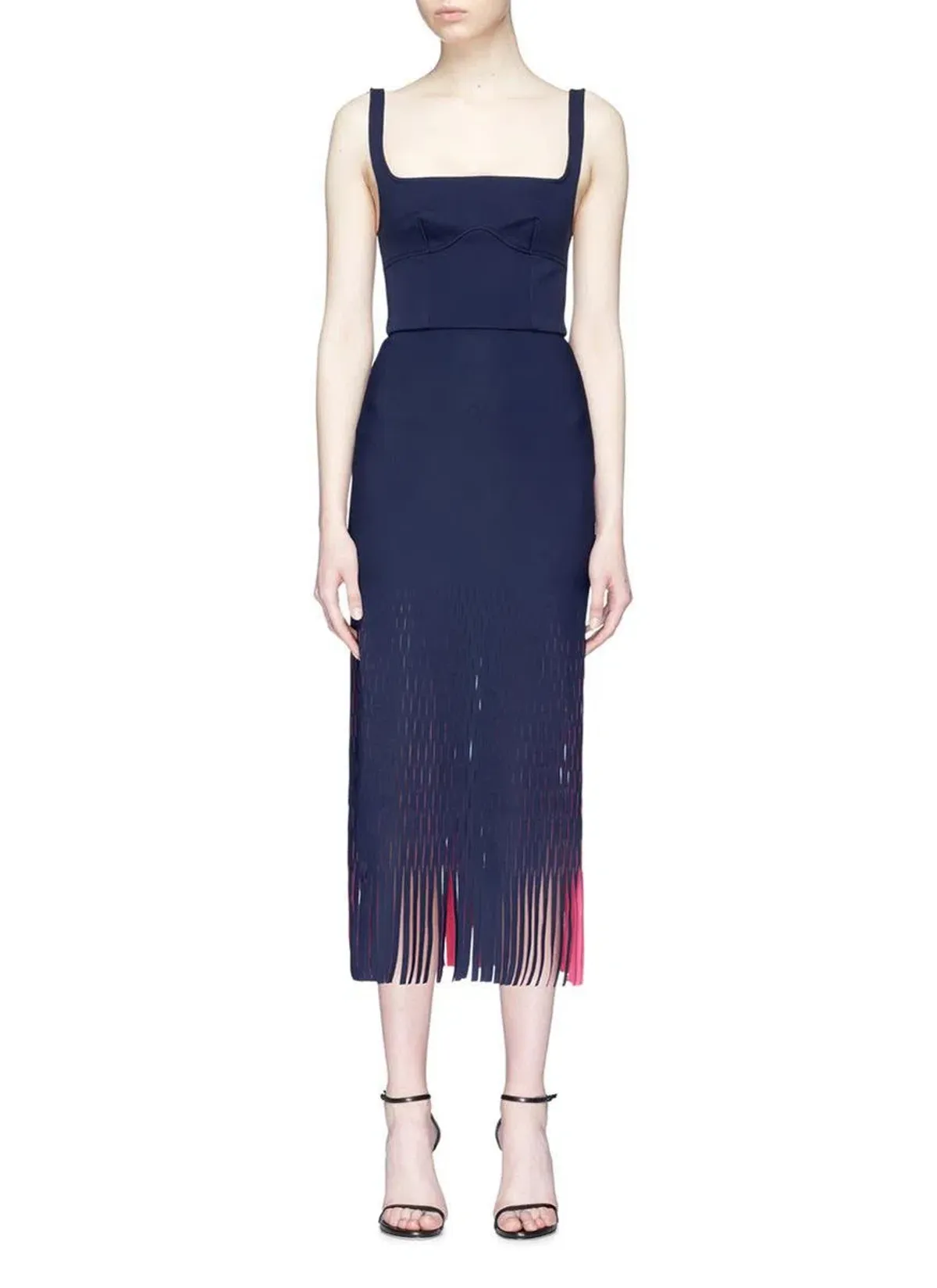 Dion Lee Perforated Bustier Dress Navy/Pink Size 12 - Image 2