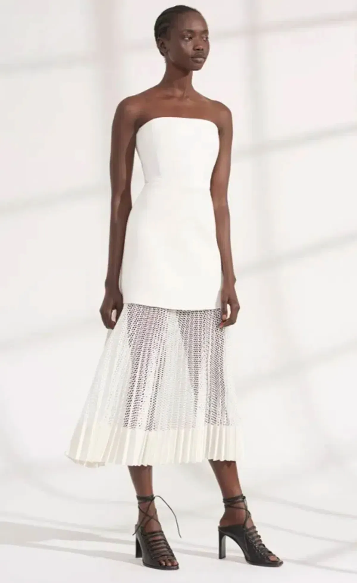 Dion Lee Net Pleat Dress Ivory Size AU 8 - Image 2
