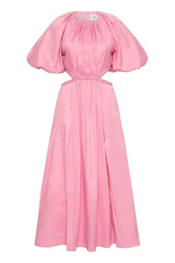 Aje Capucine Puff Sleeve Midi Dress Bon Bon Pink Size AU 8 for rent on The Volte - image 5