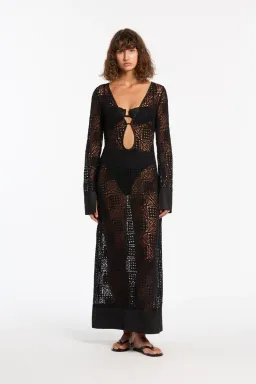 Sir The Label Rayure Long Sleeve Maxi Black Size AU 8 for rent on The Volte - image 1