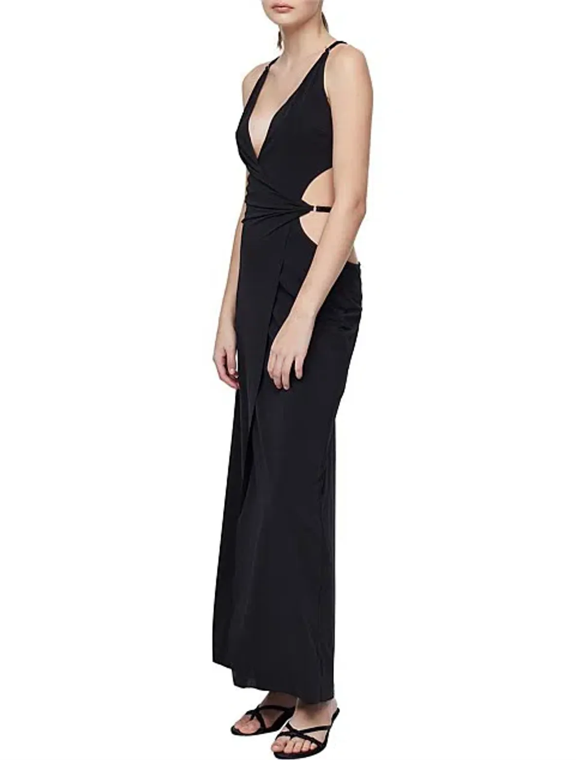 Bec & Bridge Zadie Wrap Maxi Dress Black Size 10 - Image 2