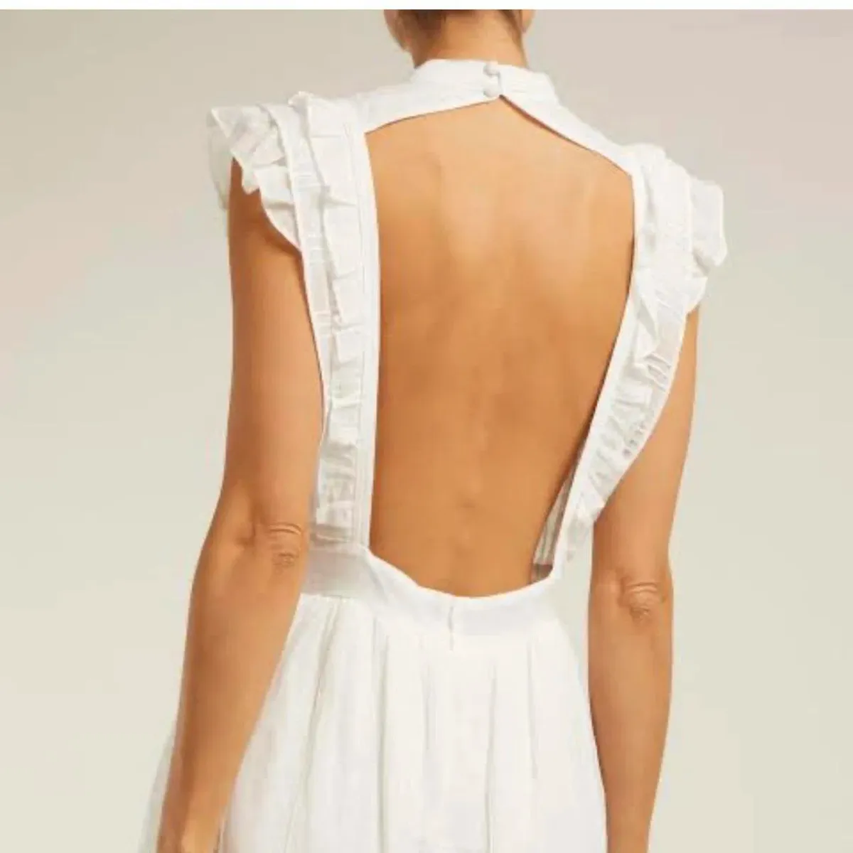 Sir The Label Aurelie Open Back Mini Dress White Size 1/Au 8  - Image 2