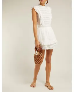 Sir The Label Aurelie Open Back Mini Dress White Size 1/Au 8  for rent on The Volte - image 1