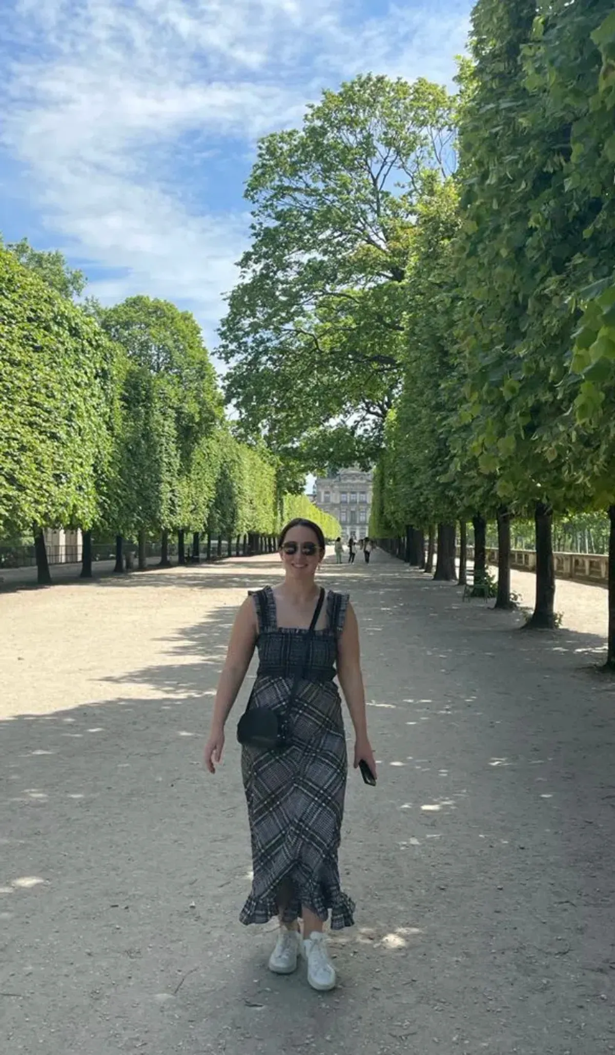 Ganni  Seersucker Check Maxi Dress Print Size 10  - Image 2