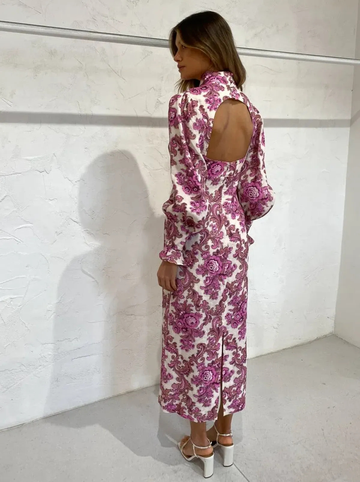 Alemais Isla Midi Dress in Magenta Size 10 - Image 9