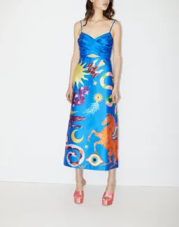 Alemais Guardian Midi Dress Blue Size 10 / M for rent on The Volte - image 1