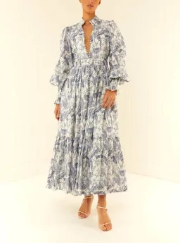 Palm Noosa Royal Flush Dress Jungle Blue Size 10  for rent on The Volte - image 1