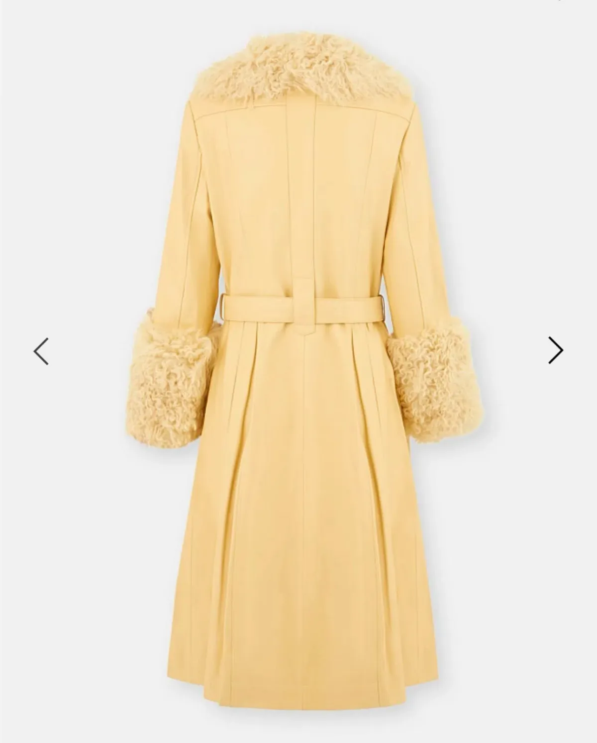 Saks Potts Foxy Shearling Coat Yellow Size 3 / Au 10 - Image 3