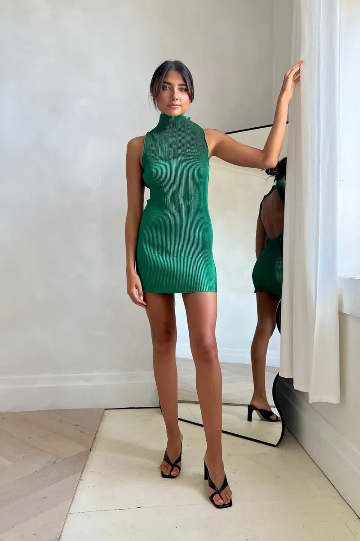 L’idee Gisele Mini Dress Green Size 10 - Image 1