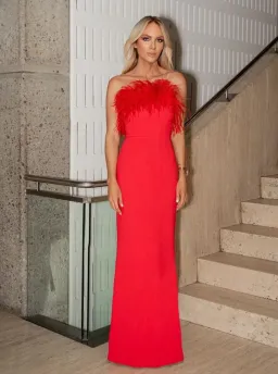 Rebecca Vallance Scarlett Gown Red Size 8 for rent on The Volte - image 1